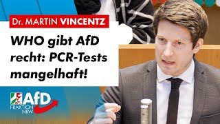 WHO gibt AfD recht PCRTests mangelhaft – Dr Martin Vincentz AfD [upl. by Delos378]