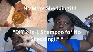 How to make this DIY 2in1 Shampoo and Conditioner  Minimal Shedding Hair Wash Routine [upl. by Nosmoht470]