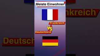 Versus Frankreich vs Deutschland Wer hat mehr Einwohner 🇫🇷🇩🇪 bildung quiz lernen fyp fy [upl. by Ratcliffe424]