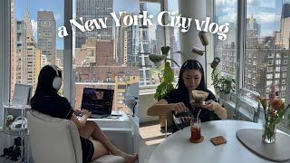 Living in NYC  a 9 to 9 work day skincare routine amp new apartment decor [upl. by Emelita178]