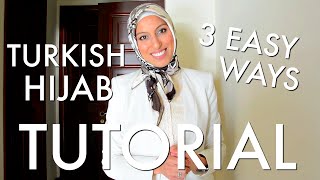 Beautiful Turkish Hijab Style 3 Ways Tutorial  Haute Hijab [upl. by Iinden]