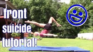 How to do a Front Suicide  Gymnastics Tutorial [upl. by Tisbee]