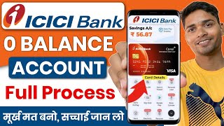 icici zero balance account opening online  how to open icici bank account online  2024 [upl. by Letsyrc62]