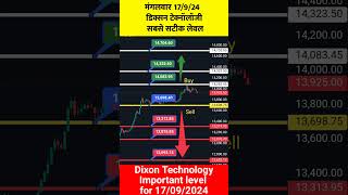 Dixon technology share target tomorrow dixon technology share analysis for tomorrow17 September 24 [upl. by Esorbma]