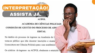 EDITAL DA ACIPOL2025 Interpretação Detalhada [upl. by Zerk]