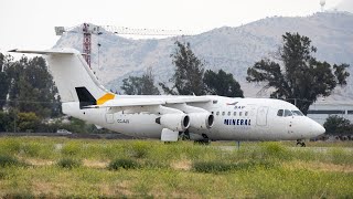 British Aerospace Avro RJ85 quot Aerovias Dap quot Landing in Santiago de Chile Airport [upl. by Naltiac]