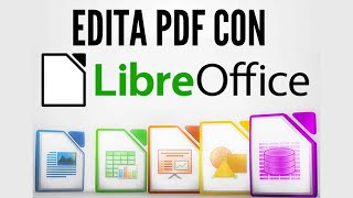 Tutorial BASICO de LIBREOFFICE y como EDITAR PDF con él [upl. by Eelrefinnej]