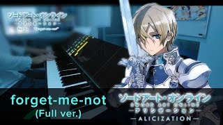 FULL forgetmenot feat RESISTER  SAO Alicization ED2  Piano Cover [upl. by Legyn]