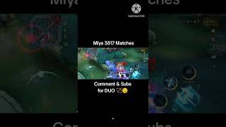 Miya 3817 Matches  ML Season 34 mobilelegends shortgamehighlights [upl. by Rebmeced659]