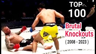 Top 100 Brutal Knockouts in MMA 2008  2023  Repost [upl. by Rivalee]