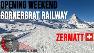 4K Skiing Zermatt Opening Weekend  Gornergrat Railway amp Piste Wallis Switzerland GoPro HERO11 [upl. by Cathyleen]