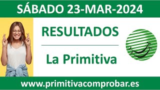 Resultado del sorteo La Primitiva del sabado 23 de marzo de 2024 [upl. by Ralleigh]