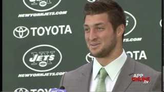 Tim Tebow Is Really Really Really Excited To Be A Jet 32612 [upl. by Greenwell108]