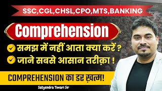 Comprehension  Comprehension Passages Tricks  English for SSCBANKINGUPSC  Satyendra Tiwari Sir [upl. by Kreitman]