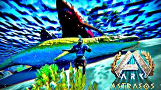 Taming a BASILOSAURUS to help us get biotoxic in Ark Survival Ascended Astraeos map EP5 [upl. by Arihas]