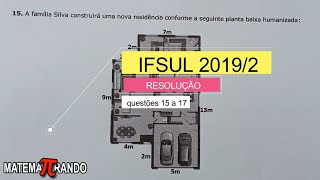 RESOLUÇÃO IFSUL 20192 questões 15 a 17 [upl. by Sheley927]