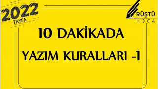 10 DAKİKADA  Sayıların Yazımı Kısaltmaların Yazımı Düzeltme İşareti Satır Sonu Bölmesi  RHOCA [upl. by Macdougall]