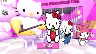 HELLO KITTY BARRY’S PRISON Run Obby New Barrys games roblox scaryobby [upl. by Onateag]