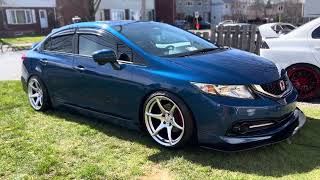 18x95 2254018 wheels installed 9TH GEN HONDA CIVIC SI PERFECT TIRE FITMENT [upl. by Atiuqam947]