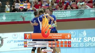 2017 07 20 VOLLEYBALL MEN HIGHLIGHTS RUSSIA UKRANIE DEAFLYMPICS2017 [upl. by Einned878]