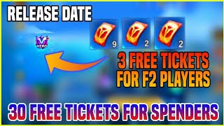 30 Free Tickets Alpha Event  3 Free tickets for F2 PLAYERS  Villian Skin Event  MLBB [upl. by Ck]