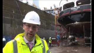 Mersey Ferry Royal Iris in Dry Dock at Cammell Laird [upl. by Imerej]