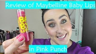 Maybelline Baby Lips in Pink Punch  Review [upl. by Roban]