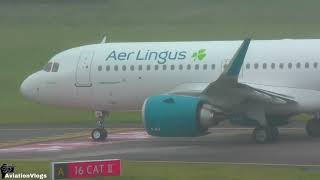 CORK AIRPORT PLANESPOTTING  Misty runway 16 departures [upl. by Ashlin]