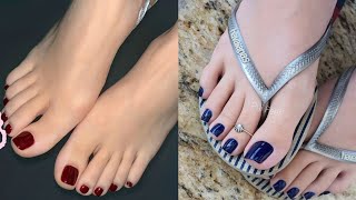 Ravishing collection of shiny easy to do toe nails art design Latest pedicure colors for ladies [upl. by Fenwick982]