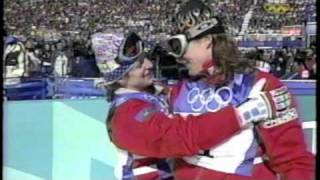 Ann Battelle 2002 Winter Olympics Womens Moguls Final [upl. by Ignacia]