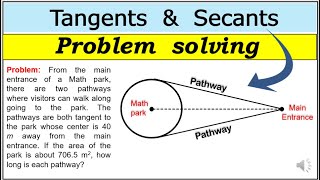 Tagalog Problem solving secant and tangent circle tangentproblem secantproblem problemsolving [upl. by Handal]