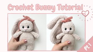 Easy Crochet Bunny Rabbit Tutorial Part 1  Free Amigurumi Animal Pattern for Beginners [upl. by Booker]