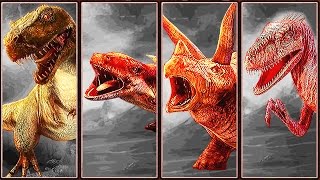 Dino Fight TRex Vs Ankylosaurus Vs Triceratops Vs Velociraptor  Eftsei Gaming [upl. by Yelich736]