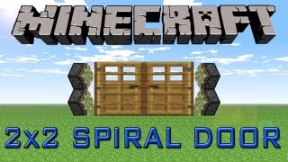 2x2 Spiral Piston Door Redstone Tutorial  Minecraft 13 [upl. by Elisee]