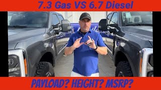 2023 Ford Superduty Lariat Ultimate Tremor 73 Gas vs 67 Diesel [upl. by Tnomel300]