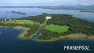 Chiemsee Lake in Bavaria Cineflex HD Aerials  Framepool [upl. by Vita]