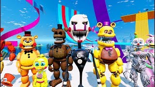 TWISTED PUPPETS BIGGEST 9999 FT TWISTED STUNTS GTA 5 Mods FNAF RedHatter [upl. by Drofnas538]