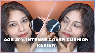 AGE 20’s INTENSE COVER CUSHION REVIEW  Is it worth buying for Tan skin tones [upl. by Robenia]