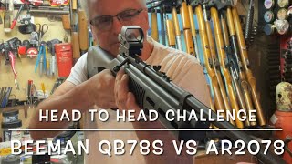 Head to head challenge Beeman QB78S vs AR2078 177 bold actions co2’s FTW [upl. by Taite]