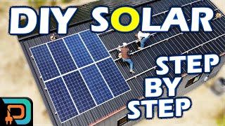 9kW DIY Home Solar Panel System Installation  Start to Finish [upl. by Erdnua]