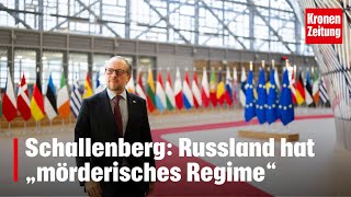 Schallenberg Russland hat „mörderisches Regime“  kronetv NEWS [upl. by Otsugua]