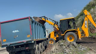 TATA 3530 Tipper bso first time work LoadingMud new jcb 3dx TATA 2518 Tipper [upl. by Biles839]