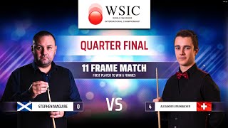 Snooker International Championship Quarter Final Alexander Ursenbacher vs Stephen Maguire Frame 56 [upl. by Raychel]