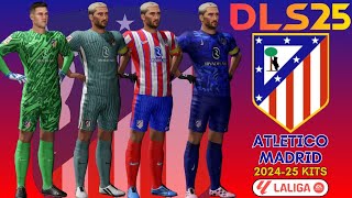 DLS 25 Kits Atletico Madrid 202425 Kits 🔴🔵  Dream League Soccer 2025 [upl. by Haet]