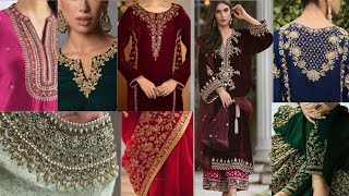 Latest fancy heavy embroidery dress design ideas Nakshi hand embroidery  Hand embroidery dresses [upl. by Ueih]