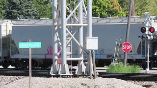 Wheeling amp Lake Erie with operation life saver mix freight train going in Bellevue Ohio [upl. by Naelcm25]