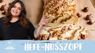 Nusszopf Rezept  Hefezopf mit Nussfüllung 😍🤩 I Einfach Backen [upl. by Aihsat]