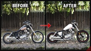 Designing the Virago XV1100 Bobber in Photoshop [upl. by Mungam]