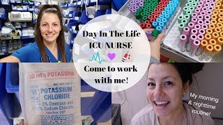 ICU Nurse Day in the Life  Come to work with me  my morning and night time routine [upl. by Duggan]