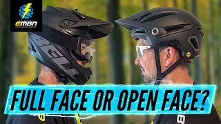 What Type Of MTB Helmet Is Best For You  Full Face Or Open Face Helmets [upl. by Olegnaleahcim]